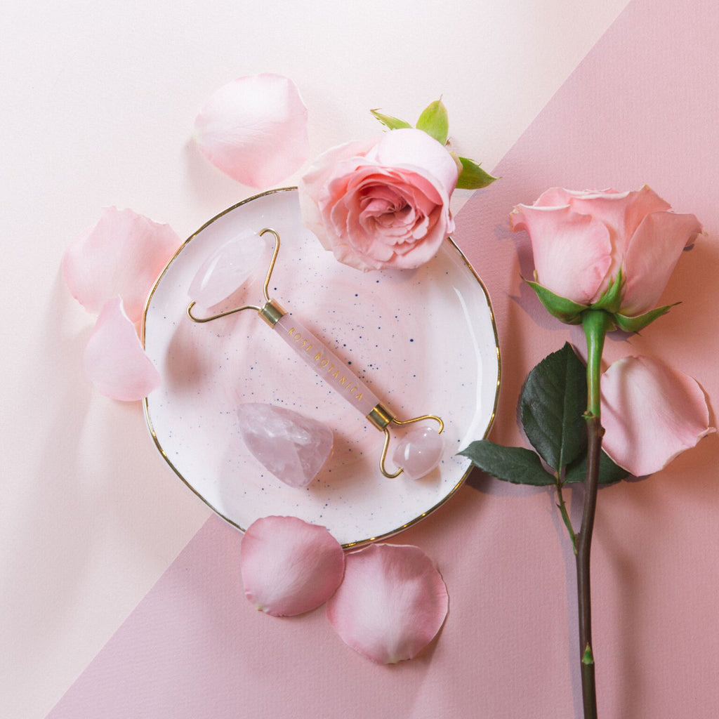 Rose Quartz Crystal Face Roller